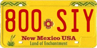 NM license plate 800SIY
