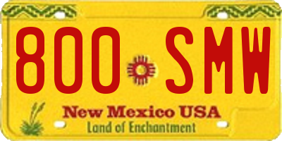 NM license plate 800SMW