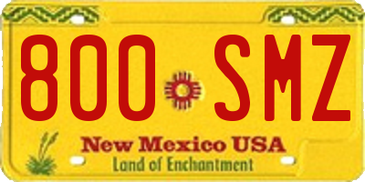 NM license plate 800SMZ