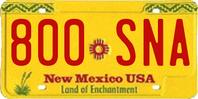 NM license plate 800SNA