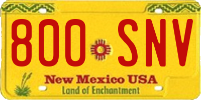 NM license plate 800SNV