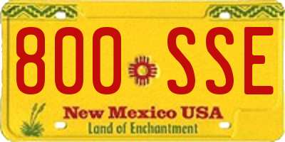 NM license plate 800SSE