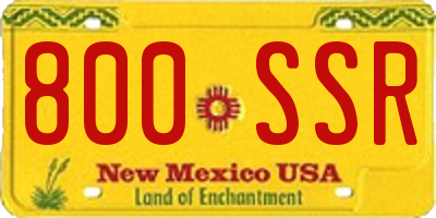 NM license plate 800SSR