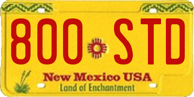 NM license plate 800STD