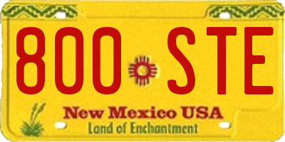 NM license plate 800STE