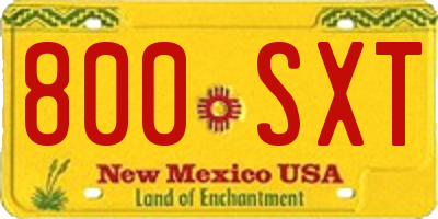 NM license plate 800SXT