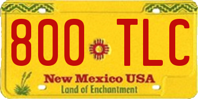 NM license plate 800TLC
