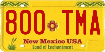 NM license plate 800TMA