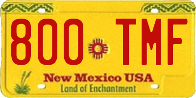 NM license plate 800TMF