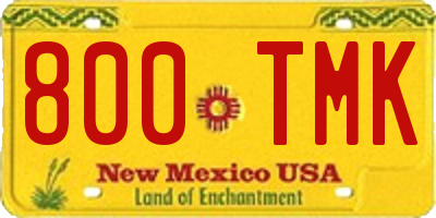 NM license plate 800TMK