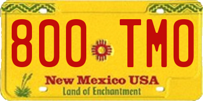 NM license plate 800TMO
