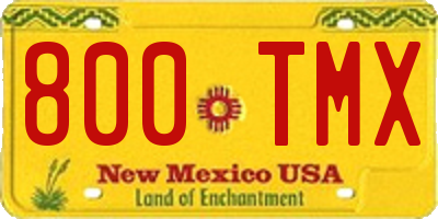NM license plate 800TMX