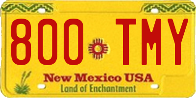 NM license plate 800TMY