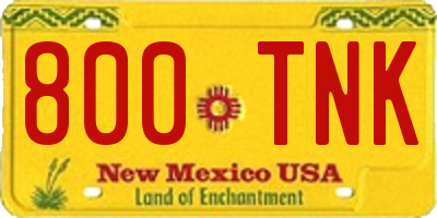 NM license plate 800TNK