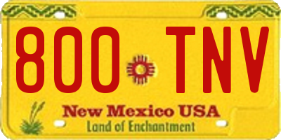 NM license plate 800TNV