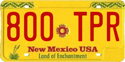 NM license plate 800TPR