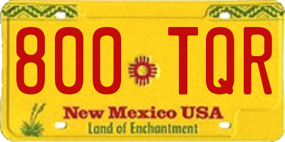 NM license plate 800TQR