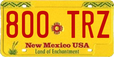 NM license plate 800TRZ