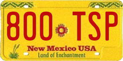 NM license plate 800TSP