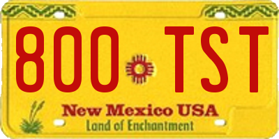NM license plate 800TST