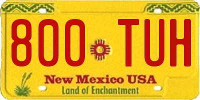 NM license plate 800TUH