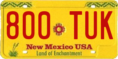 NM license plate 800TUK