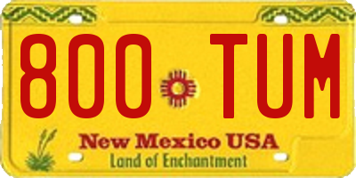 NM license plate 800TUM