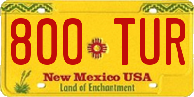 NM license plate 800TUR