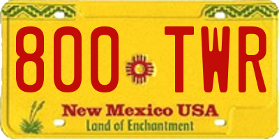 NM license plate 800TWR