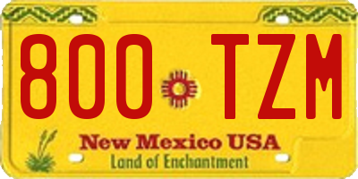 NM license plate 800TZM