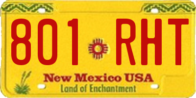 NM license plate 801RHT