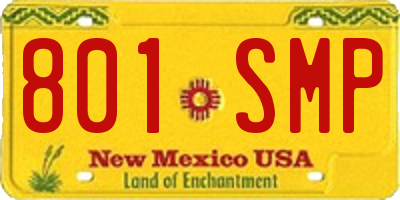 NM license plate 801SMP
