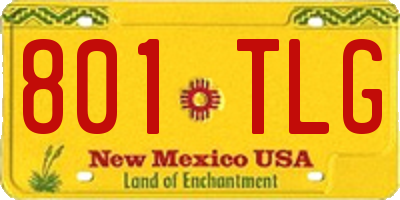 NM license plate 801TLG