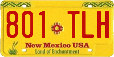 NM license plate 801TLH