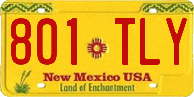 NM license plate 801TLY