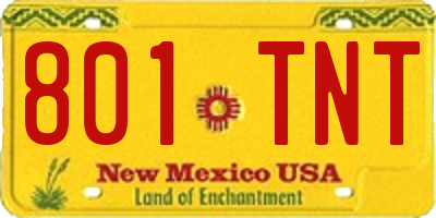 NM license plate 801TNT