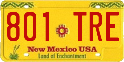 NM license plate 801TRE