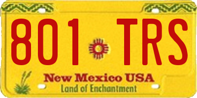 NM license plate 801TRS