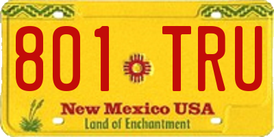 NM license plate 801TRU