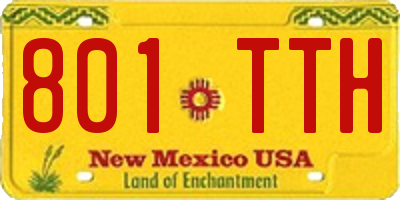 NM license plate 801TTH