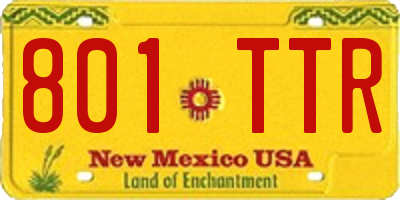 NM license plate 801TTR