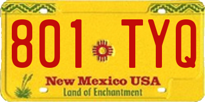NM license plate 801TYQ