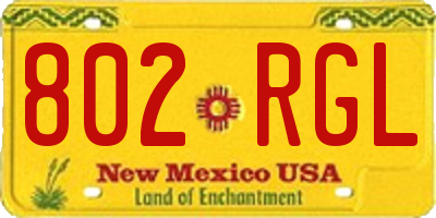 NM license plate 802RGL