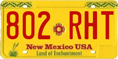 NM license plate 802RHT