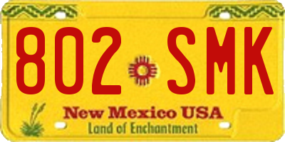 NM license plate 802SMK