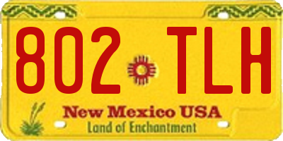 NM license plate 802TLH