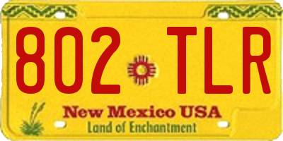 NM license plate 802TLR