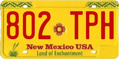 NM license plate 802TPH