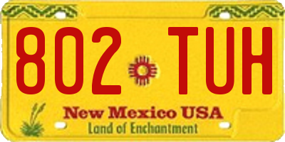 NM license plate 802TUH