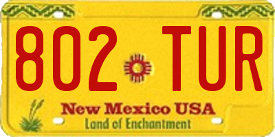 NM license plate 802TUR